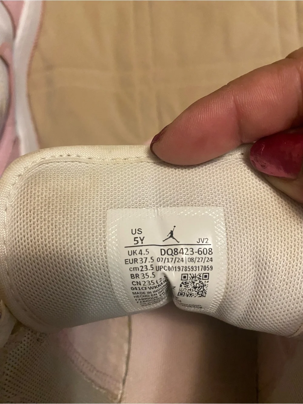 Nike Pink & White Mid-Top Sneakers